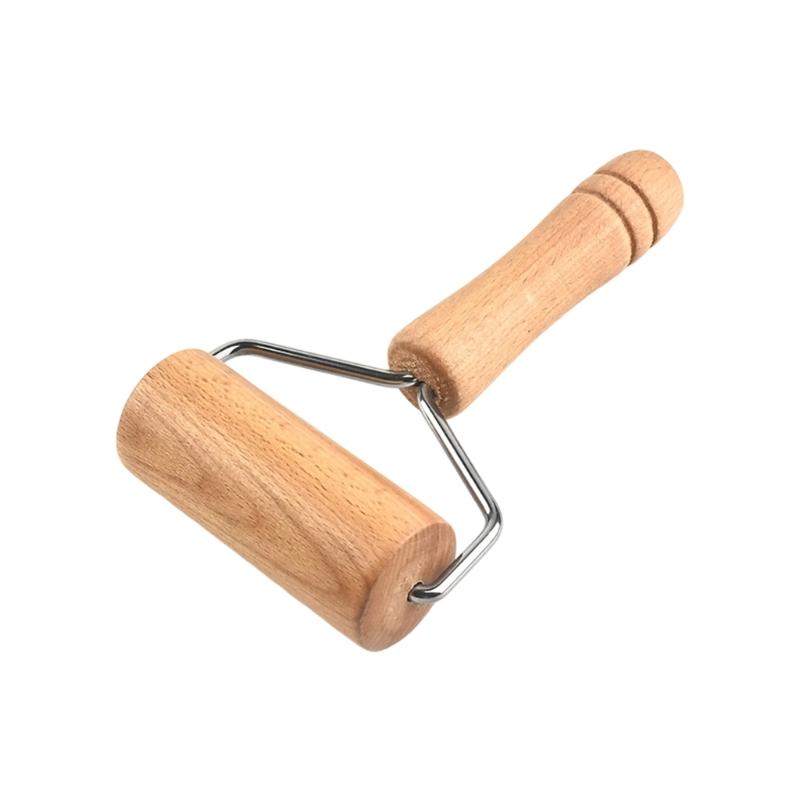 Ergonomic Handle Kitchen Rolling Pin Wooden Dough Flattener Beechwood Roller For Baking Cooking And Food Preparation