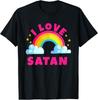 I Love Satan Shirts | Sarcastic Rainbow Funny Retro Satan T-Shirt Unisex T-Shirt