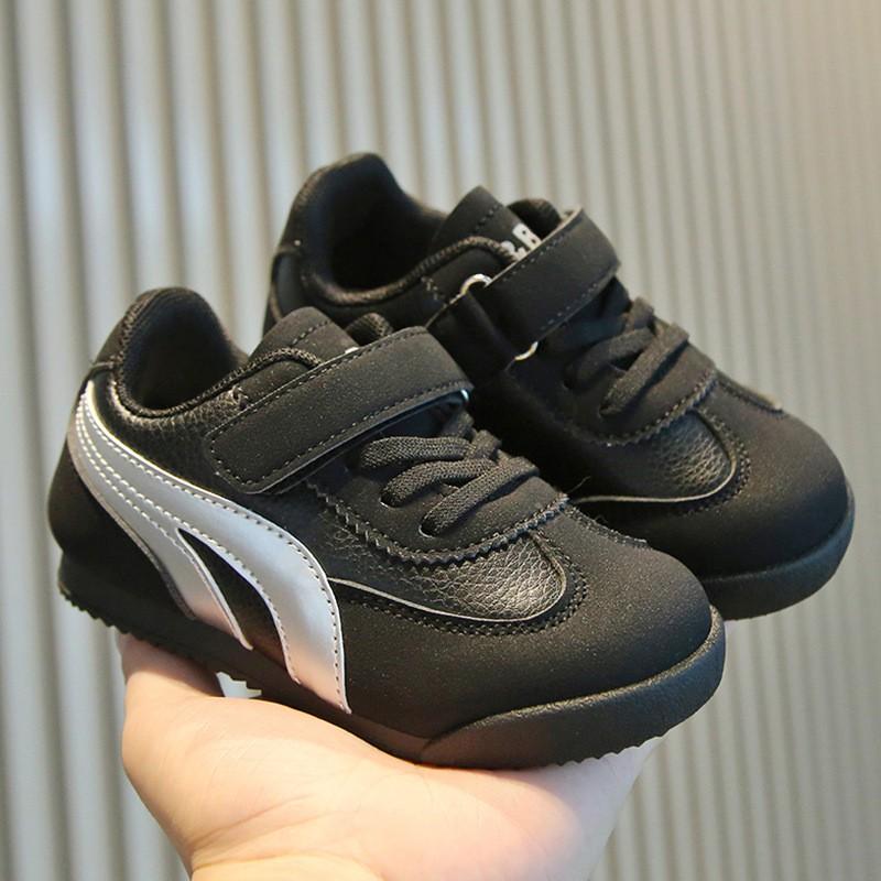 Kids Soft Sole Sneakers Toddlers Children PU Upper PVC Breathable Casual Shoes Boys Girls Sizes 21-26, 6 pairs per lot