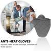 Mini Oven Mitts Pot Holders Sets Heat Resistant Silicone Oven Mitts Non-Slip Kitchen Mittens Soft Cotton Lining Flexible