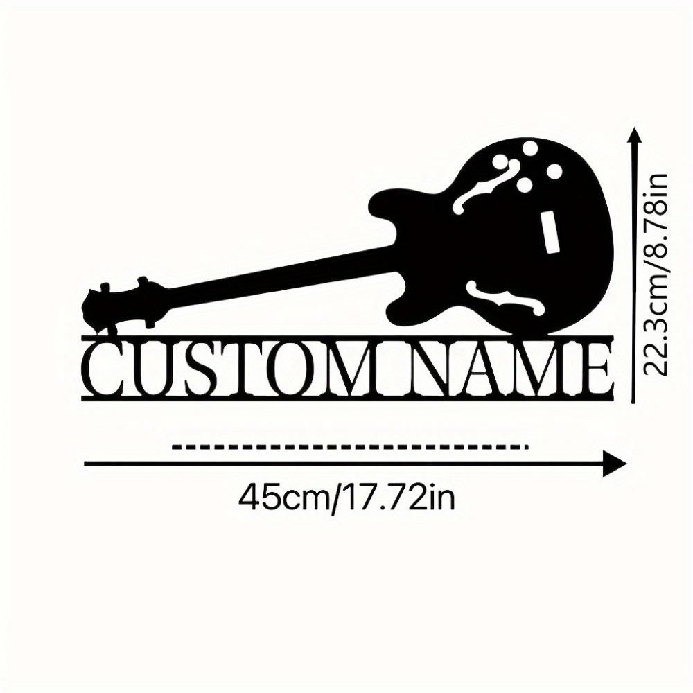 Custom Guitar Metal Wall Art - Personalized Steel Decor for Music Lovers, Home Gift & Wall Sculpture