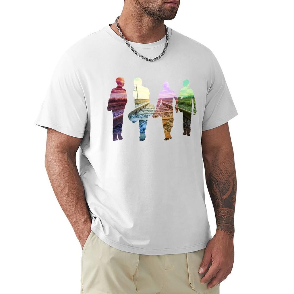 Railroad Stand By Me Tshirt Basic Casual Wear Short Sleeve Top
