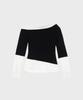 Alkialka One-Shoulder Layered Top (Black)