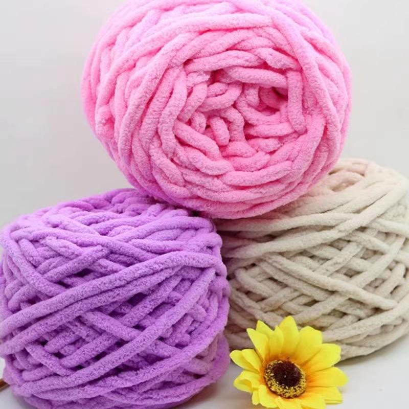 Thick Handmade Wool Yarn for DIY Scarf Knitting & Crochet - Soft, Cozy Ice Bar Line