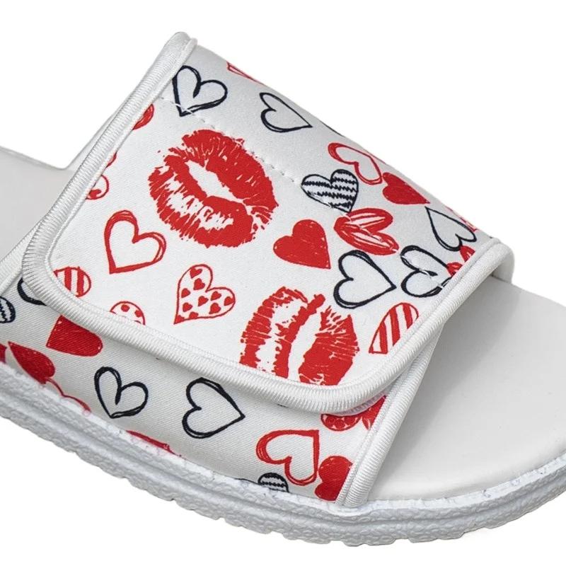 Fashion 2024 New Shoes Female Open Toe Women's Slippers Summer Love Mixed Colors Solft Sole Casual Flat Comfortable Large Size Slippers