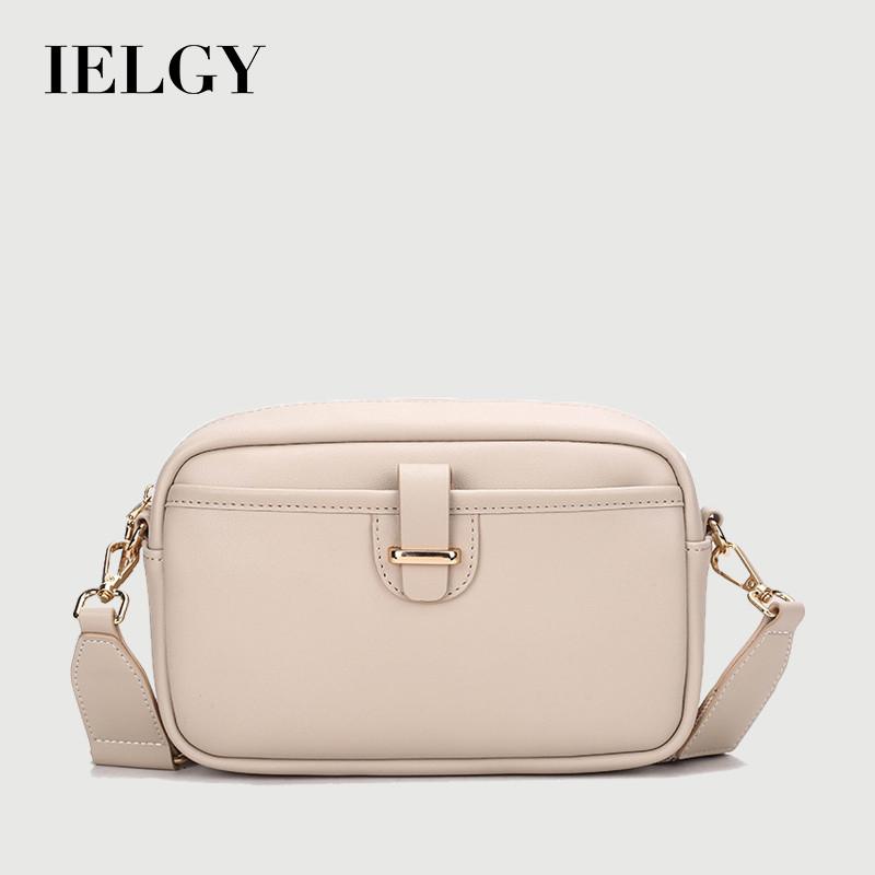 IELGY Ladies Black Large Capacity Crossbody Small Square Bag