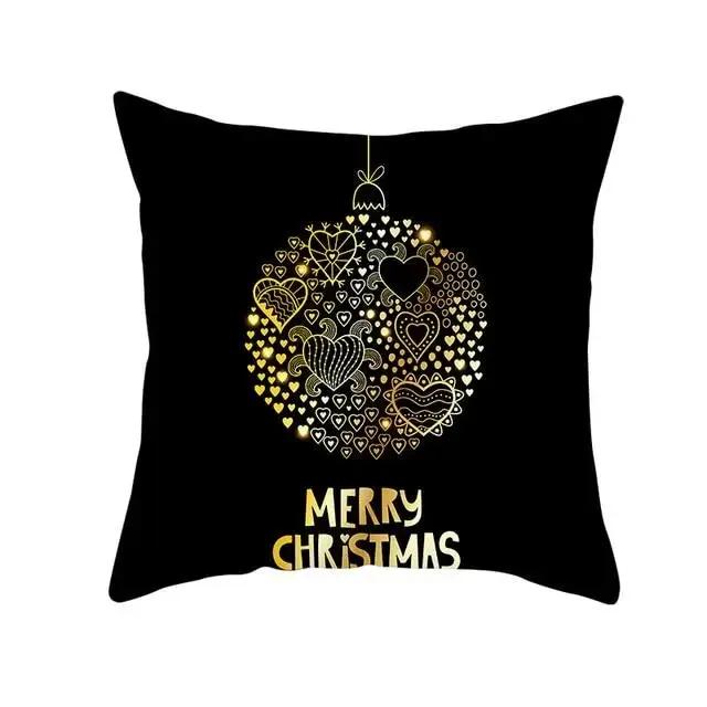 Home Decoration of Golden Deer Christmas Tree Santa Santa Pillow House Cushion Sofa Cushion Cushion Cushion Decoración Navideña