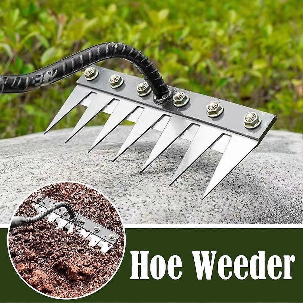 5/6/7/8 Teeth Carbon Steel Garden Weeding Rake, Garden Rakes Metal Heavy Duty