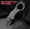 Mini Folding Eagle Claw Knife Keychain Pocket Stainless Steel Camping Small Portable Knife Peeler Fixed Blade Multi Tool