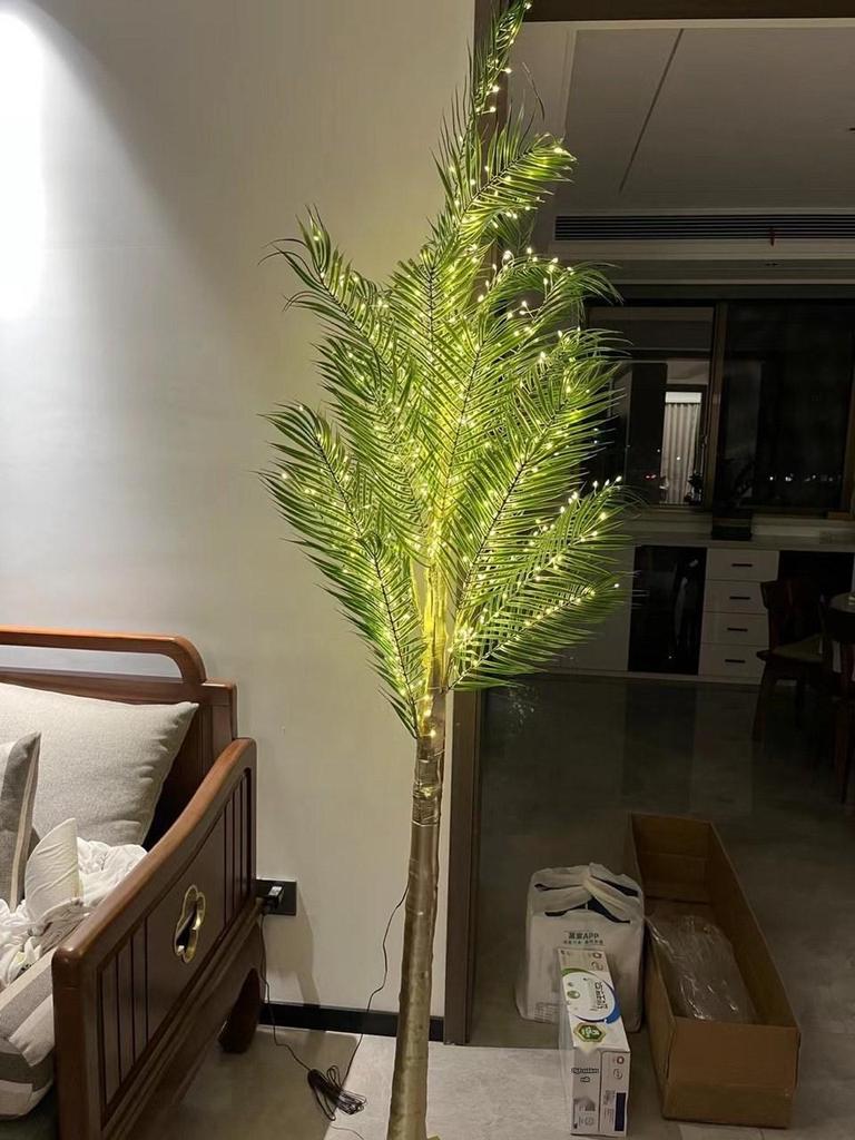 Simulated Palm Tree Copper Wire Lamp - Decorative Landscape and Living Room Lighting for Festivals and Parties