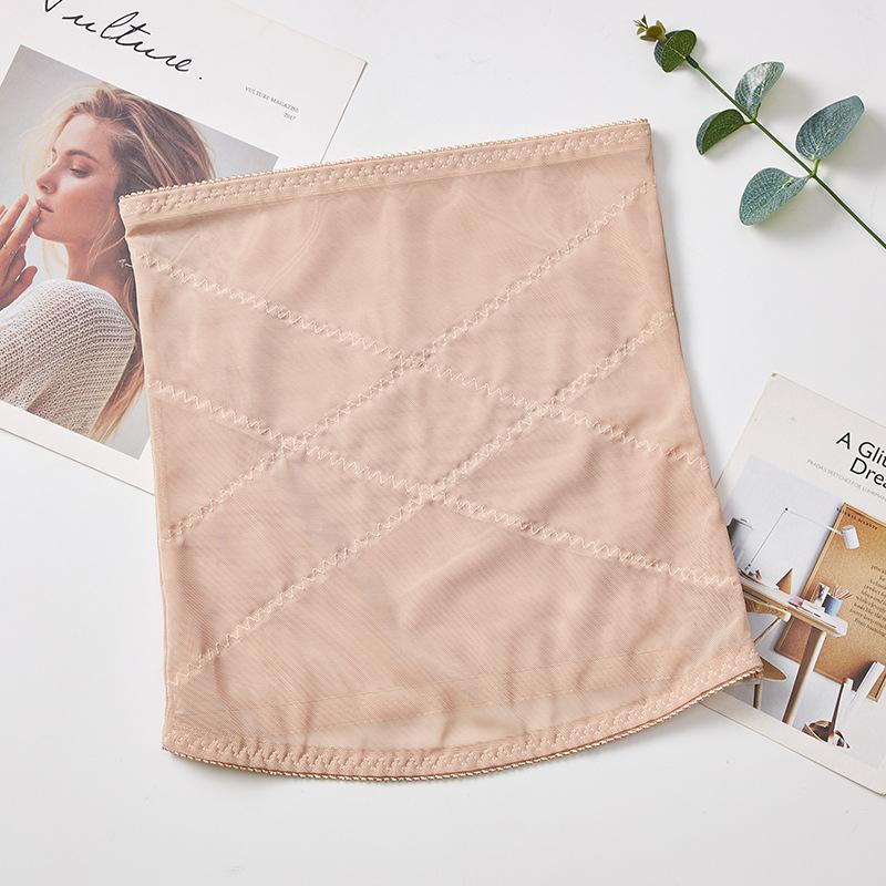 Oem Waist Trainer Corset Women Shapers Breathable Cross Mesh Girdle For Waist Shaping Maternity Postpartum Bandage Band