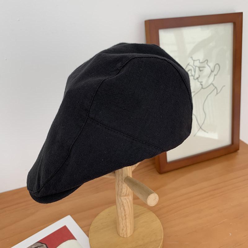 

Весенняя Мода Винтажная Шляпа Авангард Универсальный Берет Тренд Летняя Кепка Шляпа Мона M（56-58cm） чёрный