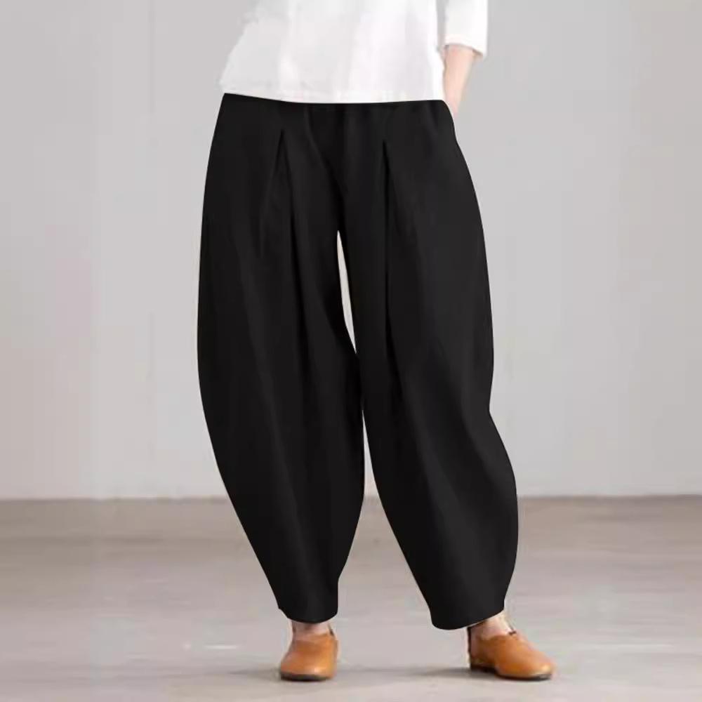 

Женские модные повседневные однотонные брюки и капри с принтом XXL