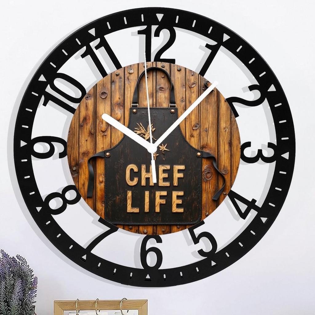 25cm Circular Iron Wall Clock with a Hidden Storage Compartment In the Back