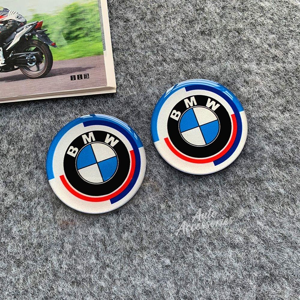 2pcs Car Badge 3D Stickers Soft Adhesive Multi-size Optional Motorcycle Waterproof Decals For BMW 50th Anniversary X1 X3 X5 X7 ydbn48
