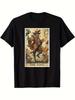 Tarot The Fool Graphic T-Shirt Vintage Mystic Card Print Casual Tee