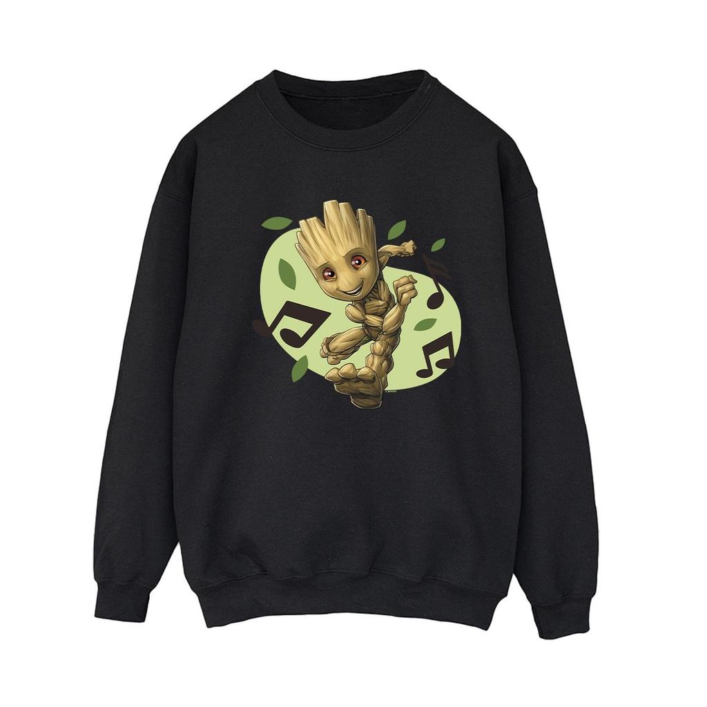 Marvel Womens/Ladies Guardians Of The Galaxy Groot Musical Notes Sweatshirt