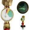 1 Lb Propane Tank Refill Adapter with Brass Body and 3-Color Gauge for Accurate Level Monitoring During Refill