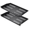 VEVOR 2PCS 1U Server Rack Shelf, 10"/254 Mm Depth, 23 Kg / 50 Lbs Max Load Capacity Vented Cantilever or Wall Mount Rack Mount Shelf with Tray