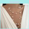 Geometrische Parel Hanger Ketting Voor Vrouwen Met Meerlaags Ontwerp En Gegalvaniseerde Zinklegering