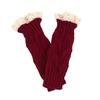 Lace Arm Sleeves Slouchy Y2K Warm Knit Gloves for Women Girl Casual Hand Warmers