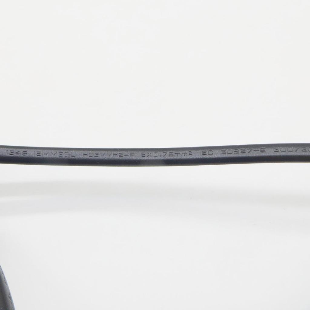 EU/Brazil Standard 90° Bent Figure-8 Pure Copper Power Cord, 0.75mm².