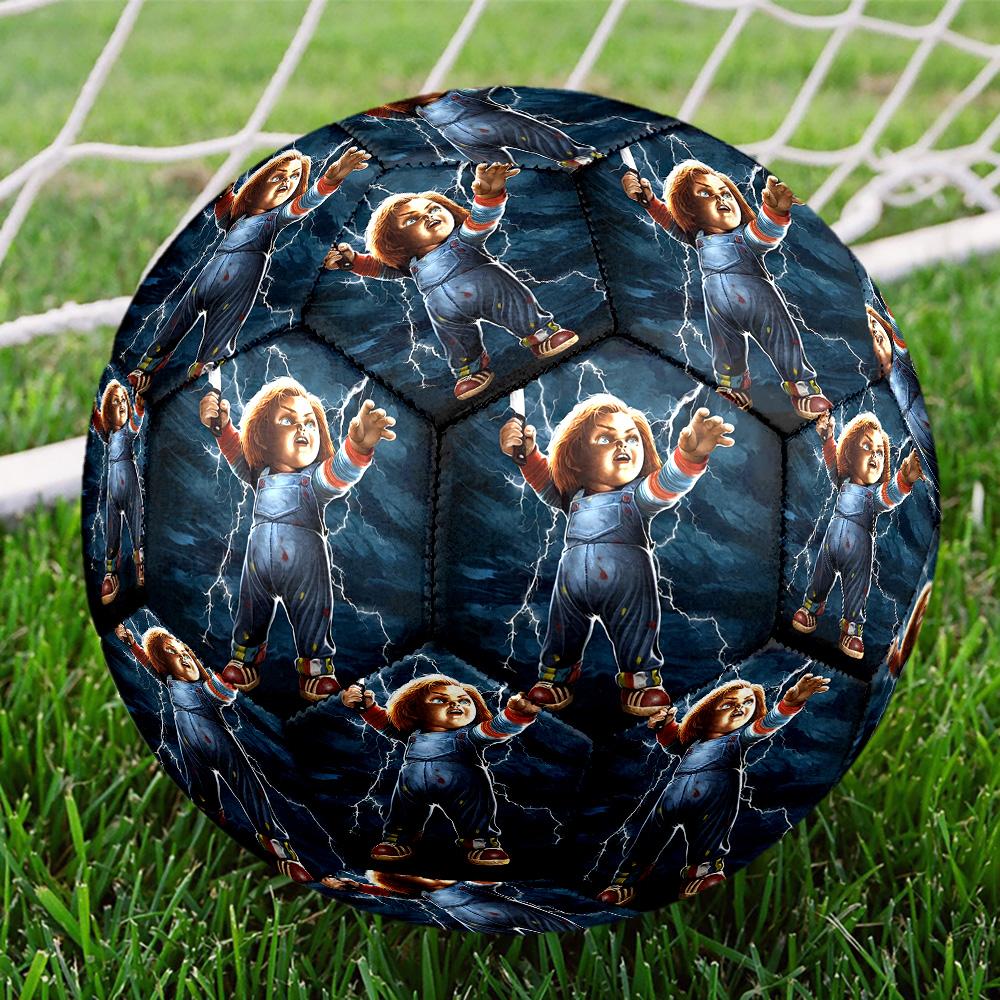 horror movie Print Size 5 Soccer Ball, Standard Match Football for Sports Game and Team Practice, Ideal Gift for Soccer Fans