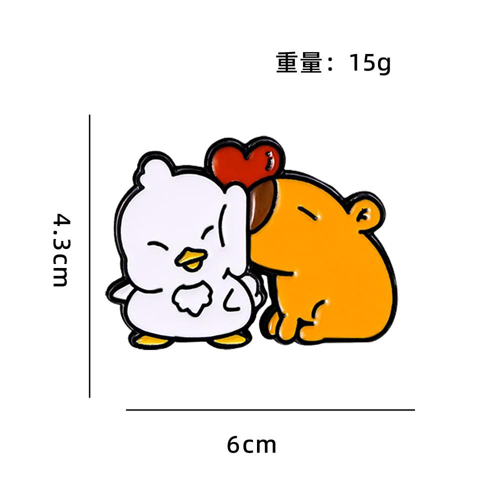 Strong Adsorption Metal Capybara Fridge Magnet, Creative Cute Cartoon Animal Magnetic Sticker, Decorative Magnet for Home Kitchen Refrigerator
