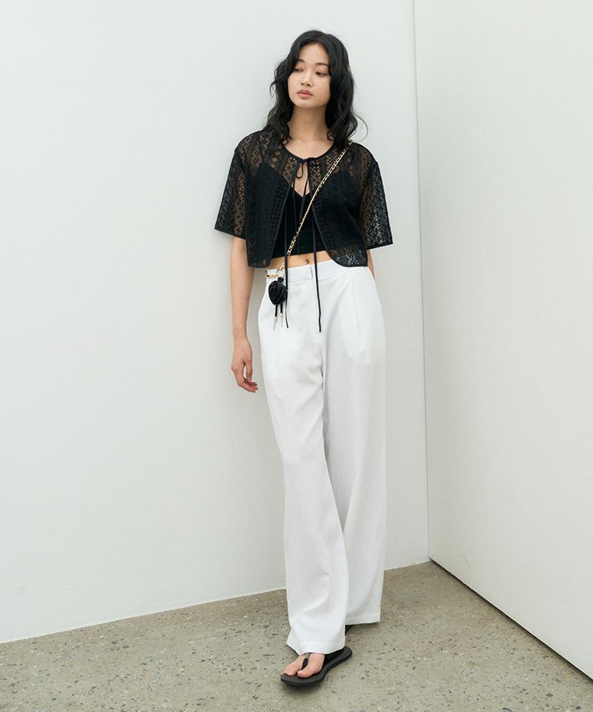 MAKE A TOAST Semi Low-Rise Pocket Pants White Mbespa005Wh