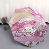 My Melody 's Dessert Shop Automatic Open/CloseCartoon Umbrella-CuteUmbrella with Cute Design, Portable 3-Fold Compact Umbrella for Men & Women, Valent