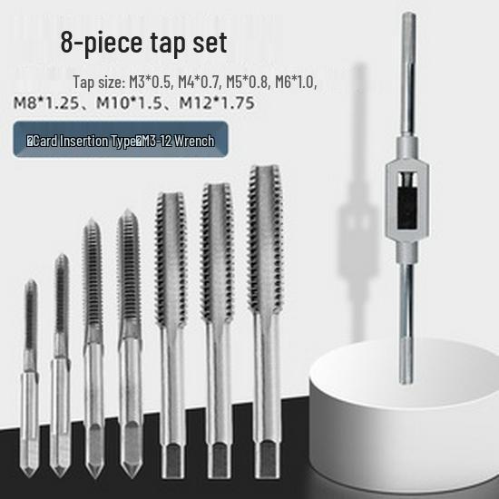 Adjustable Tap Wrench Set - Manual Tapping Tool with Extended Chuck