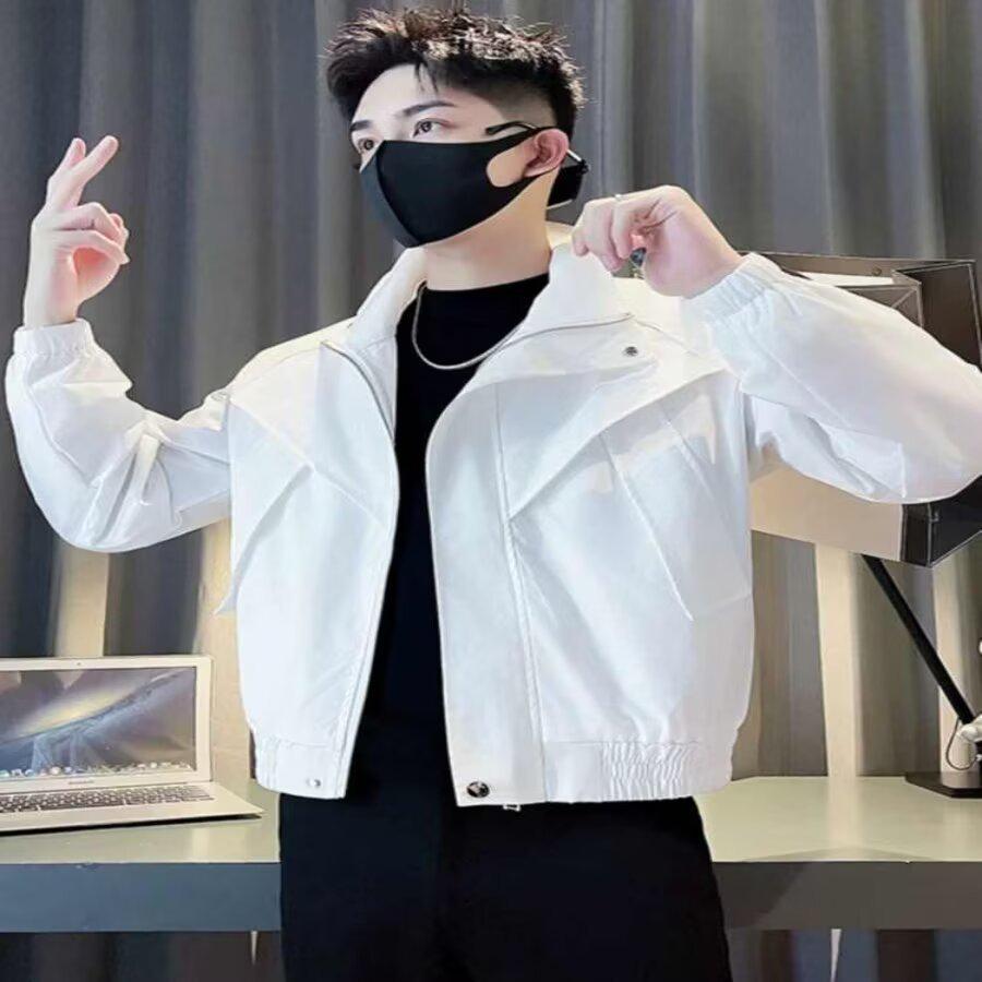 Men s Trendy Designer Stand Collar Jacket - 2025 Versatile Spring & Autumn Outerwear Large