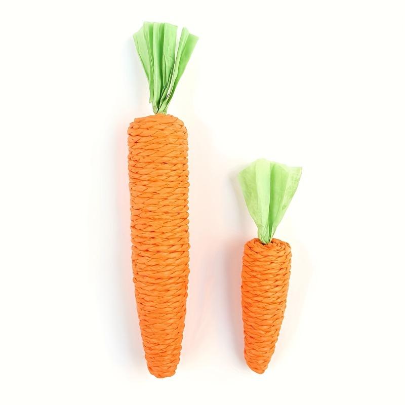 1PCS 2 Carrot Shaped Cat Chew Toys with Bells