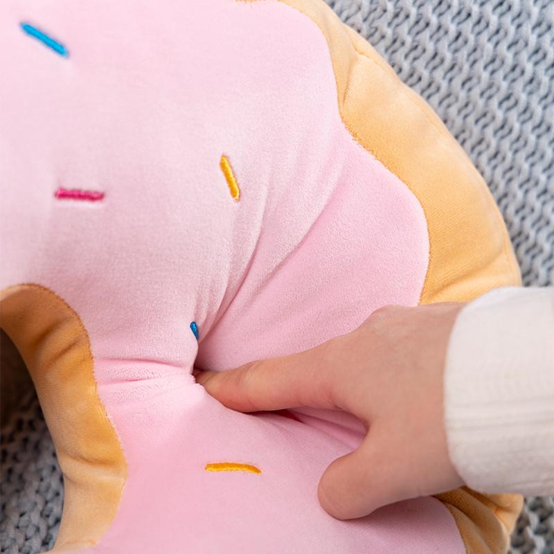 42cm Simulation Cartoon Fried Doughnut Plush Throw Pillow Cute Soft Stuffed Food Sweet Doll Toys Birthday Gifts Decor