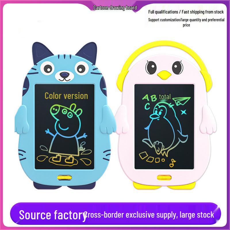 Children's Zodiac Cartoon LCD Handwriting & Drawing Board - Solar Powered Doodle & Painting Animal Writing Tablet