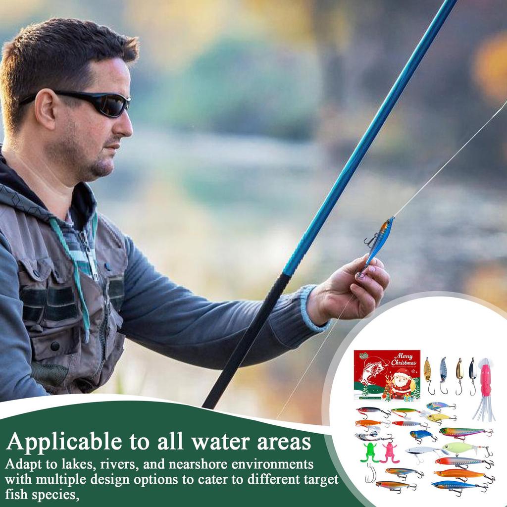 Christmas Countdown Calendar 2026 Advent Fishing Accessories Fishing Gear Calendar Countdown To Christmas For Men Enthusiasts