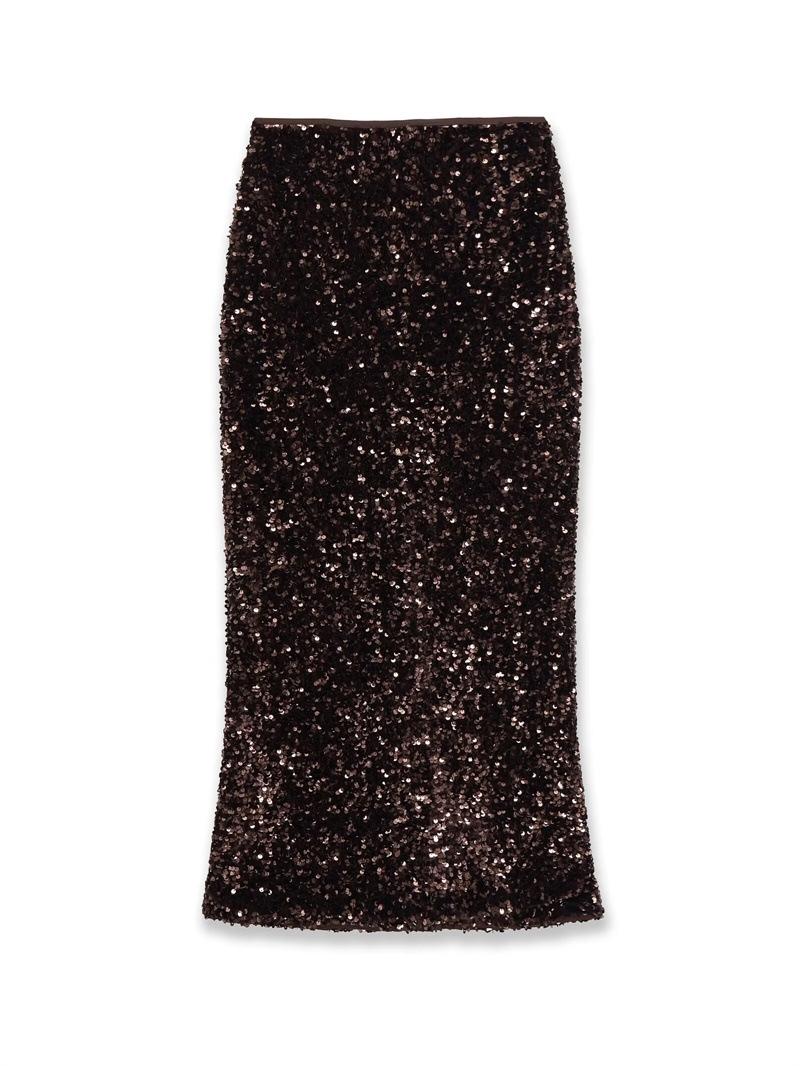 2026 European & American Style Sequin Embellished Skirt Large