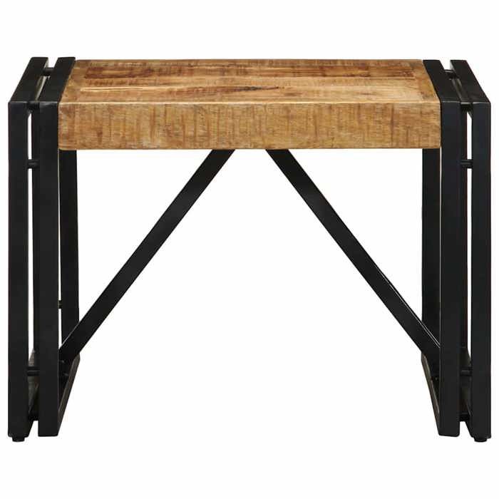 VidaXL Table basse 50x50x35 cm bois de manguier massif brut, table latérale, table de salon, table d'accent, bout de canapé, 4016679