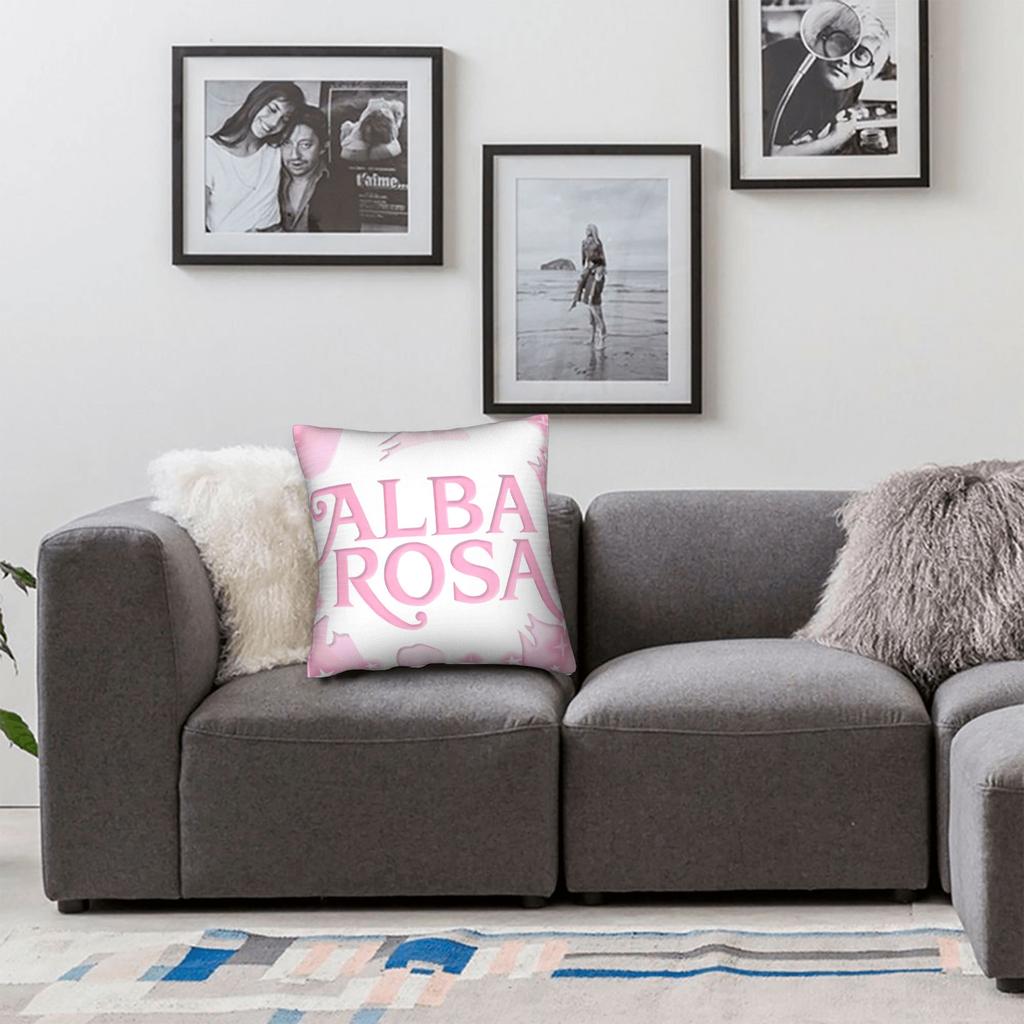 A-ALBA R-ROSA Pillow Case  Cute Funny Pillow Cover Graphic Pillowcases For Couch Sofa Bedroom