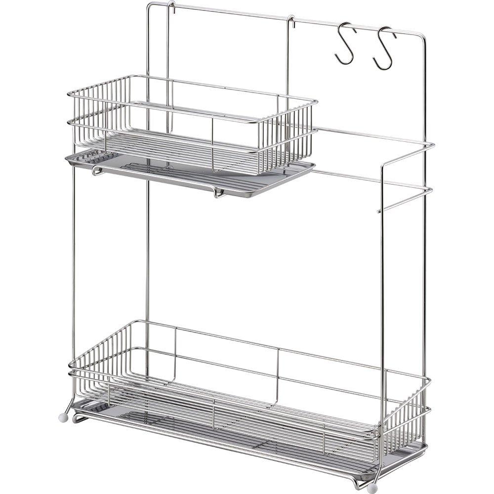 Wahei Freiz Dish Drainer Set, 2-Tier, Separable, Made in Japan