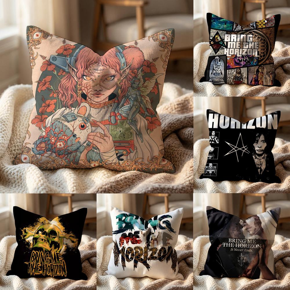 Bring Me The Horizon Cushion Cover Multi-Scene Pillow Cover for Home & Car - Reversible, Soft & Durable for Daily Use