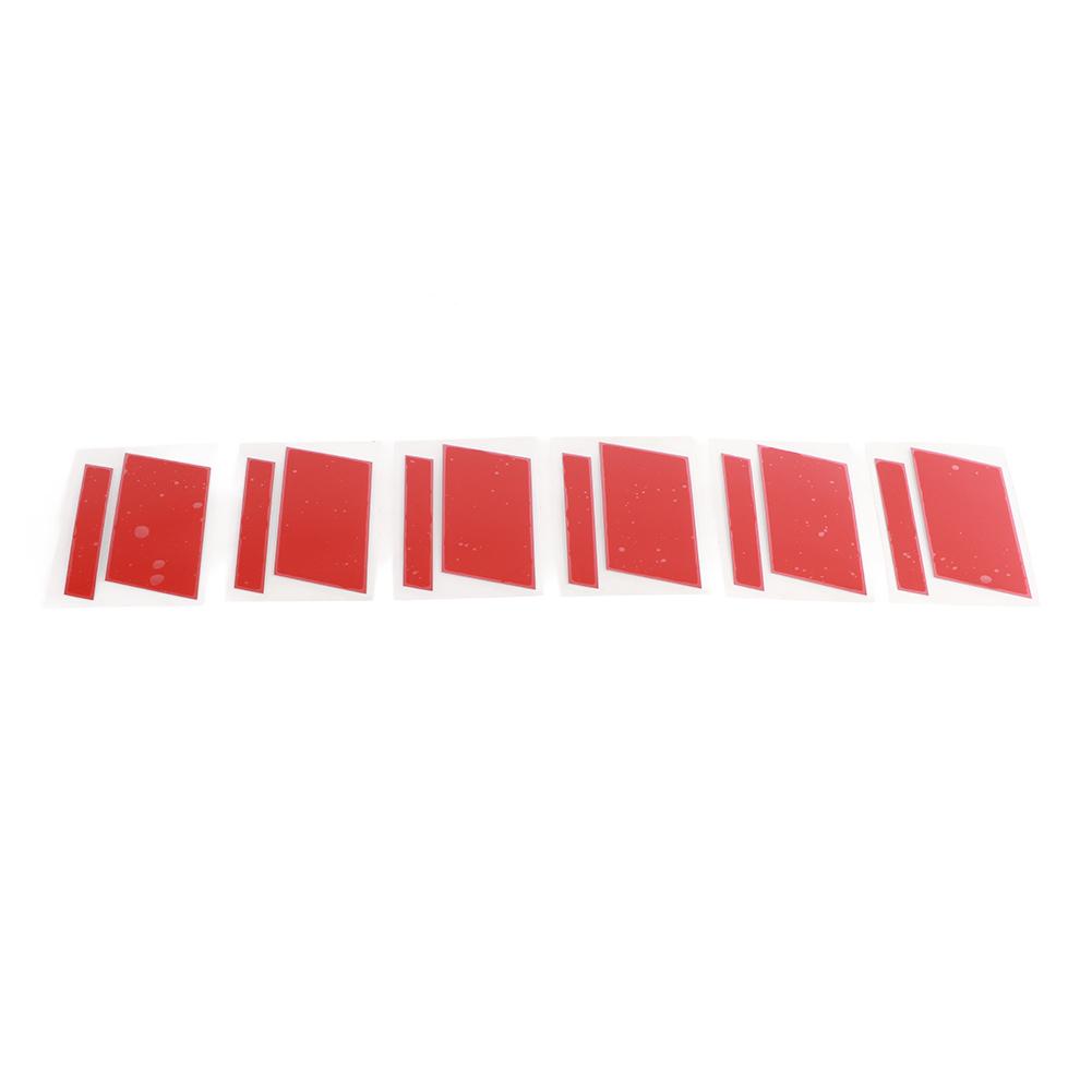 6pcs Car Wheel Rim Decals Decorative PET Red 7x5cm Reflective Wheels Safety Stickers for 18 to 21in