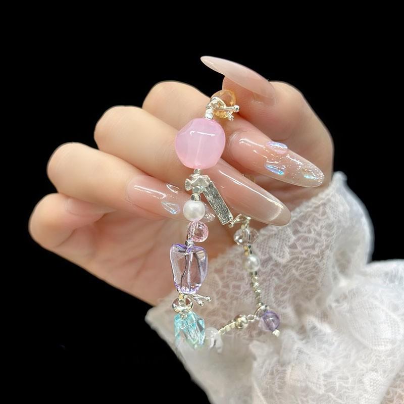 Summer dopamine color imitation crystal beaded bracelet sweet high-end versatile bracelet fresh fashion simple jewelry