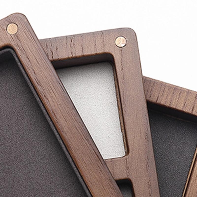 Fashionable Sturdy Wood Jewelry Display Case with Clear Acrylics Lid Portable for Elegant Storage Home Organization