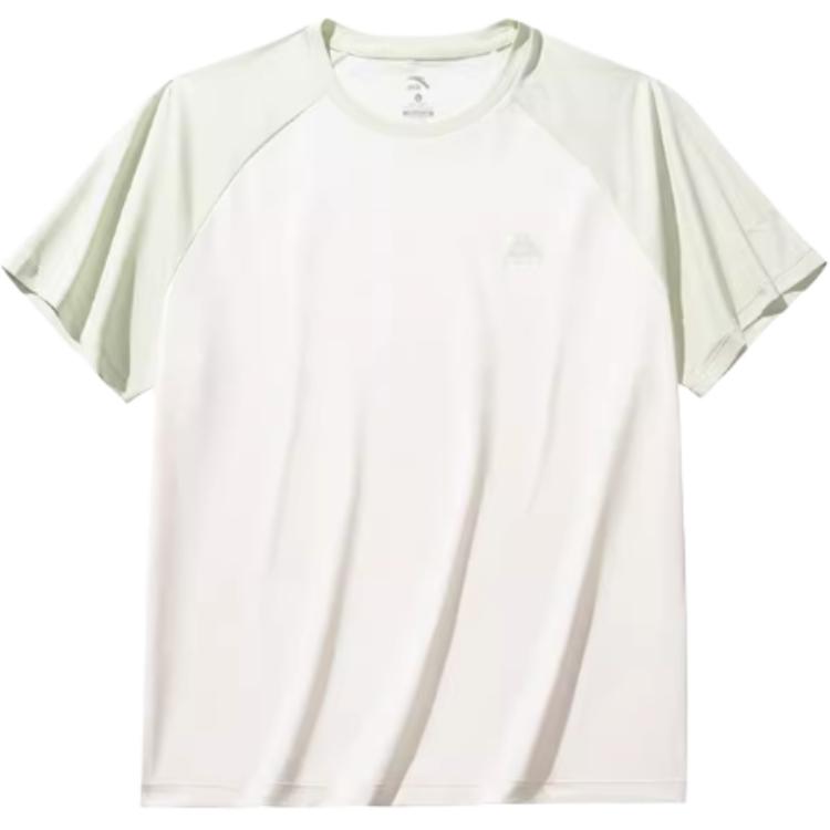 

Anta Womens Outdoor Series Sport Casual Simple Splicing Round Neck Pullover Short Sleeve T-Shirt Women T-Shirt Yuca-Green Warm-Jade-White 962526101-1 XS