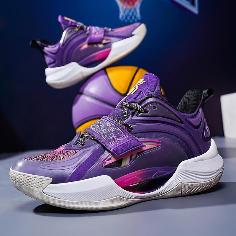 Basketball Shoes Actual Friction Will Ring Men's and Women's Splashes 4th Generation Luminous Technology Non-slip and Wear-resistant Cement Hard Floor