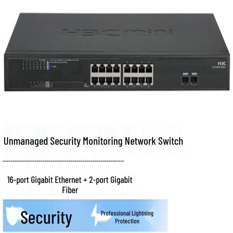 H3C MS4016P-EI 16-Port Gigabit Unmanaged Ethernet Switch