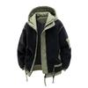 Vêtements en coton velours rocker épaissi pour hommes, hiver, haut de gamme, amples, tendance, à capuche, veste décontractée de mode pour hommes