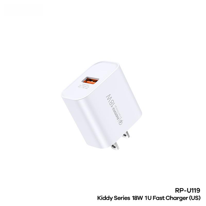 

REMAX RP-U119 18W Fast Charger with US, UK, EU Adapters