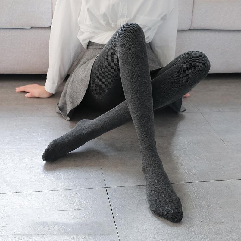 Bottomed Pantyhose Female Spring Padded and Thickened Threaded Thin Section of Black and Gray Inside and Outside Wearing Fall Pants Warmth Pantyhose